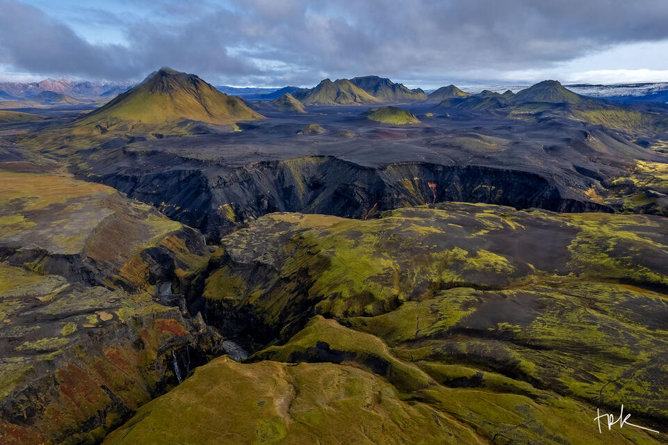 Limited edition print of Markarfljótsgljúfur in the Icelandic highland with the peak, Hattfell, in the background.