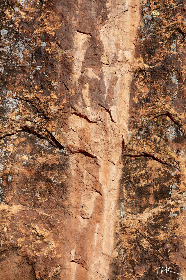 Limited edition print of an abstract detailed view of a sandstone wall in Utah’s Arches National Park.
