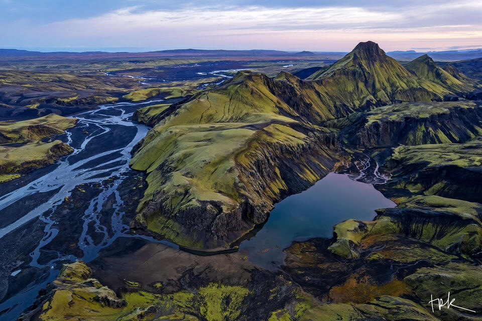 Limited edition print of Uxatindar and Skaftá in the Icelandic highland.